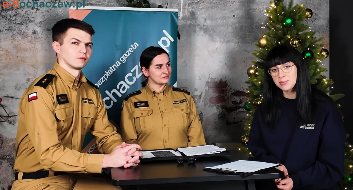  St. kpt. Milena Bulwan i mł. kpt. Patryk Boguś z KPPSP w Sochaczewie o bezpieczeństwie w Sylwestra [WIDEO]