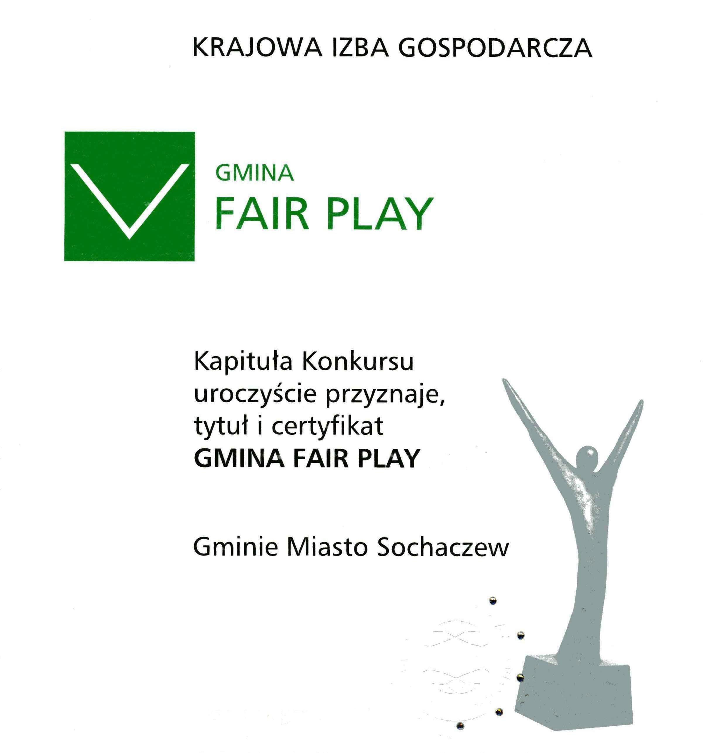 Sochaczew ponownie Gminą Fair Play