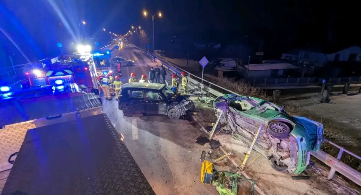 Wypadek na Płockiej - dwie osoby zostały poszkodowane