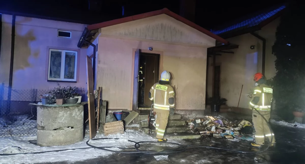 Pożar kotłowni w Nowym Kozłowie Drugim