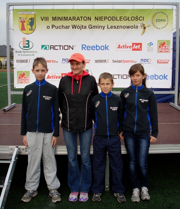 Olimpijka Anna Jakubczak i Filipides na VIII Minimaratonie w Lesznowoli