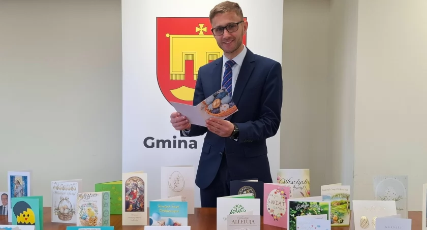 Wójt Gminy Rybno Damian Jaworski z życzeniami z okazji Świąt Wielkanocnych