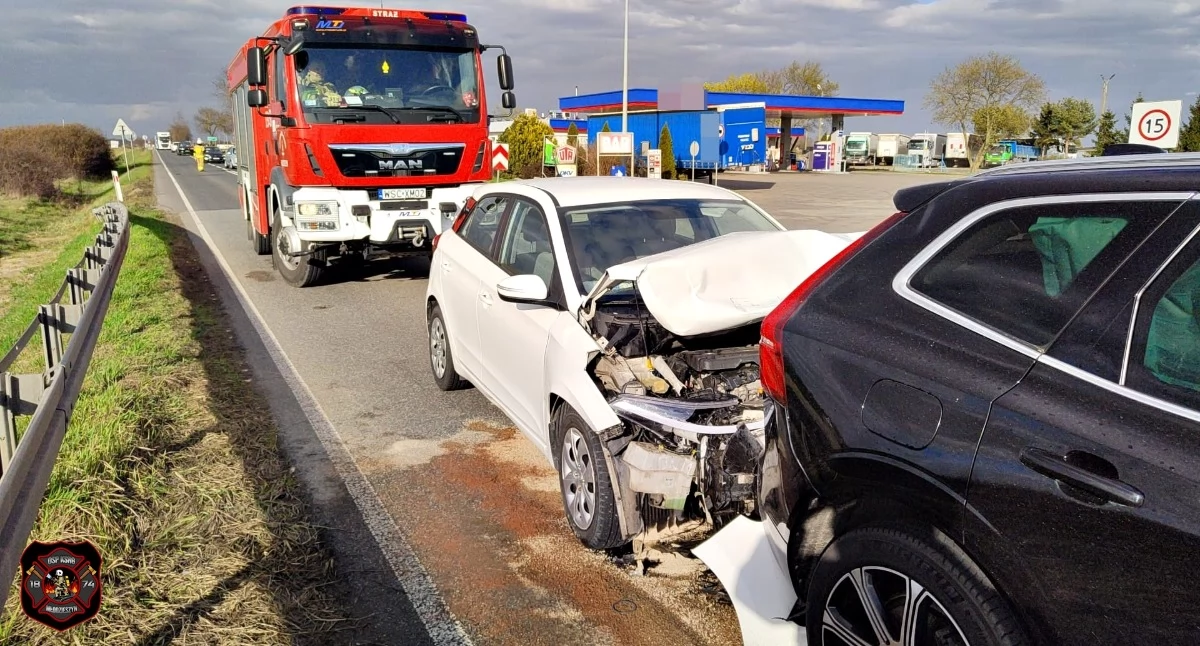 Wypadek na DK50 w Janowie