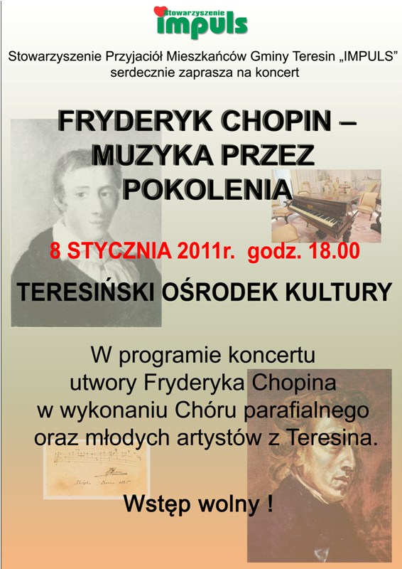 Koncert Fryderyk Chopin â muzyka przez pokoleniaâ