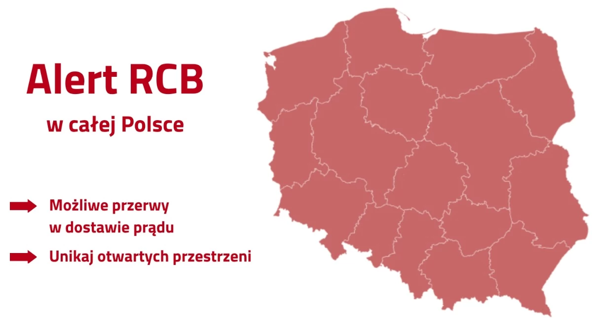 RCB wydało alert – objęta jest cała Polska