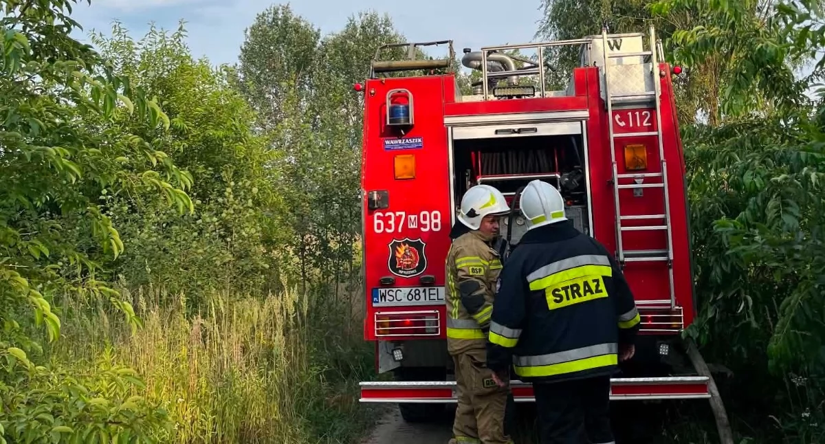 Czarny dym nad gliniankami i tarasujący drogę konar - pracowity wieczór strażaków z Wólki Smolanej