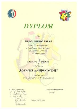 POTYCZKI MATEMATYCZNE 2011
