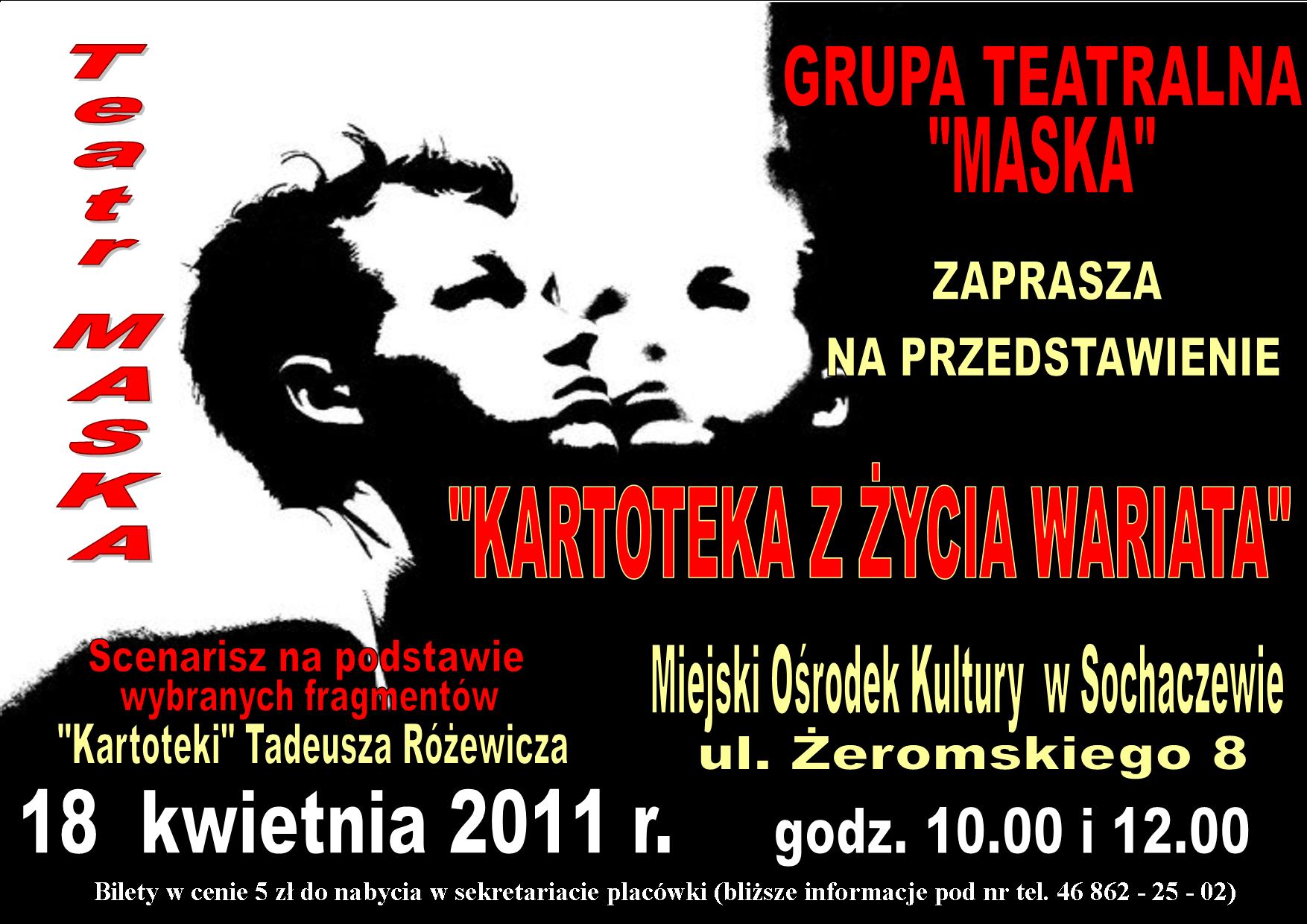 Kartoteka z życia wariata - spektakl w MOK Sochaczew