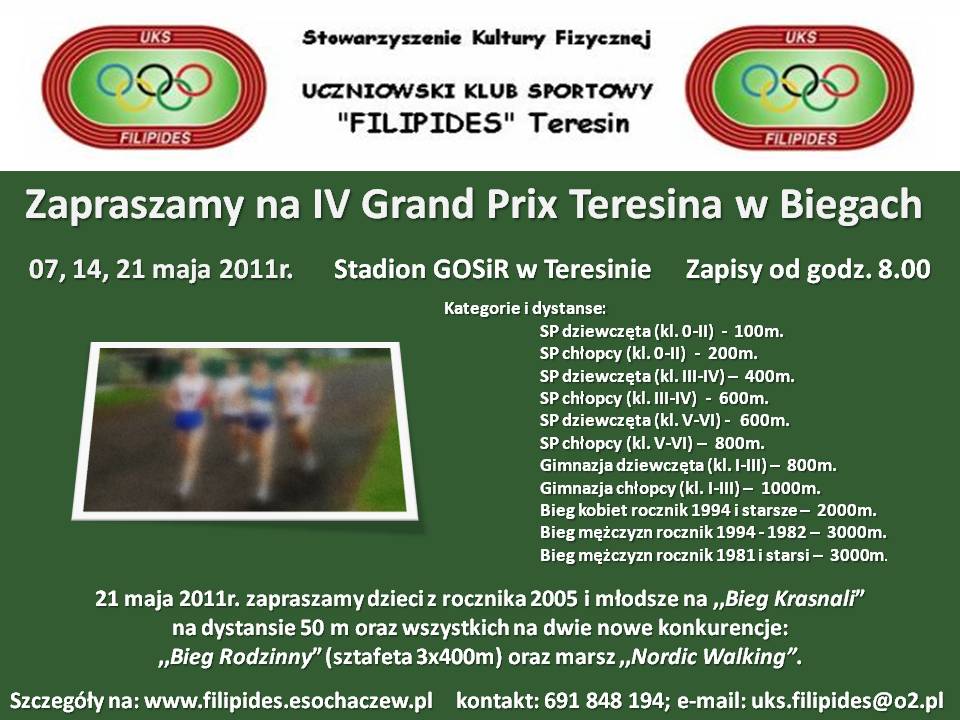 W sobotę 14 maja odbędzie się drugi bieg 4 GPT