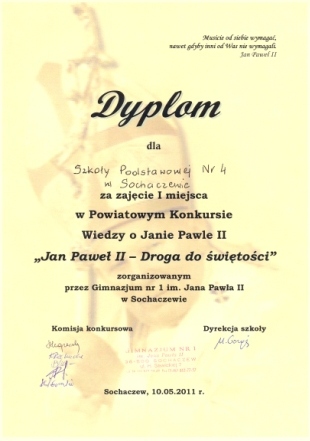 Konkurs Wiedzy o Janie Pawle II