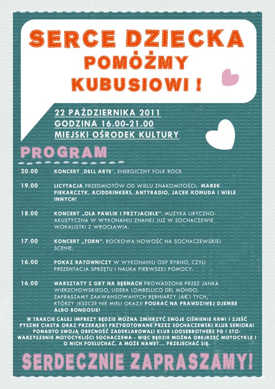 Serce dziecka - pomóżmy Kubusiowi