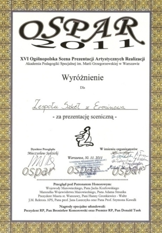 XVI Ogólnopolski Przegląd Twórczości Artystycznej OSPAR 2011