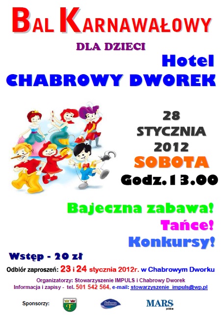 Bal Karnawałowy dla dzieci w Chabrowym Dworku