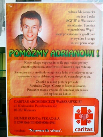 Adrian potrzebuje naszej pomocy