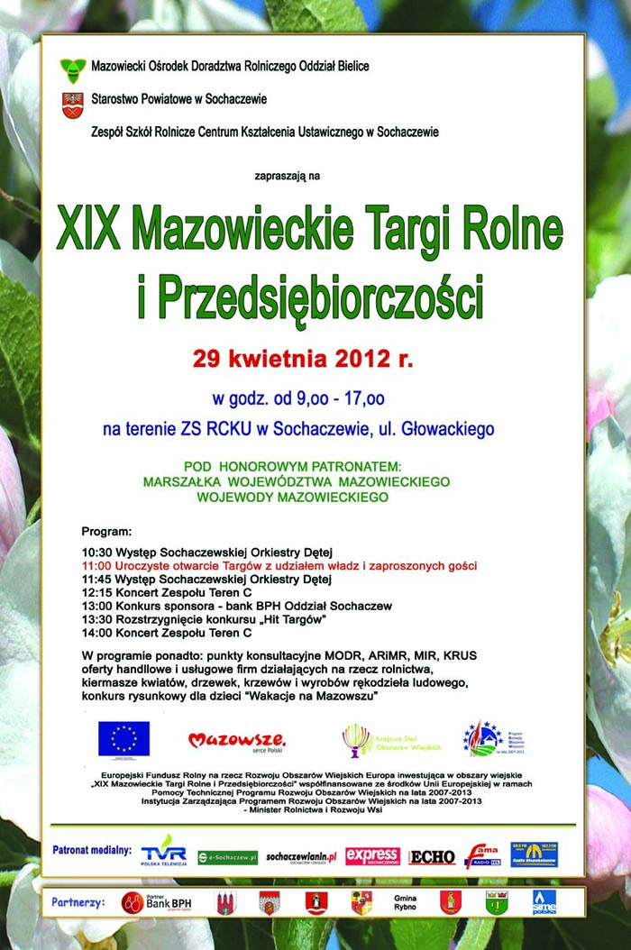 Targi Rolne i Przedsiębiorczości już w niedzielę 29 kwietnia