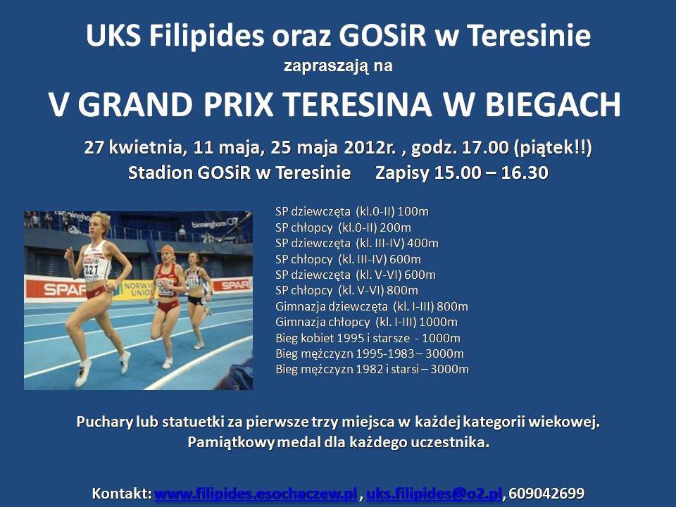 Wyniki V GP Teresina w Biegach - bieg I