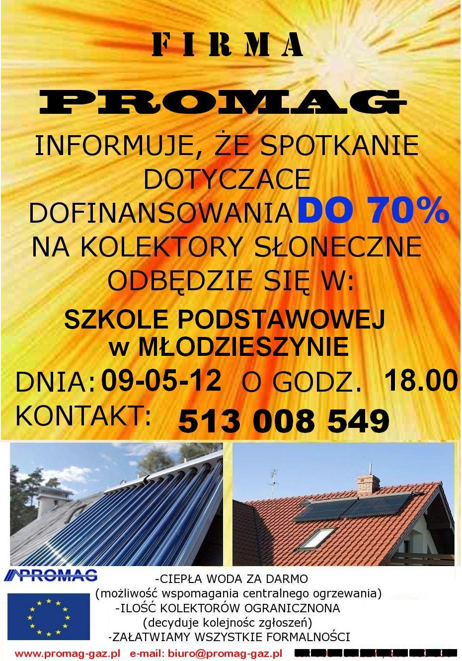 Spotkanie informacyjne dotyczace dofinansowania na zakup zestawów solarnych