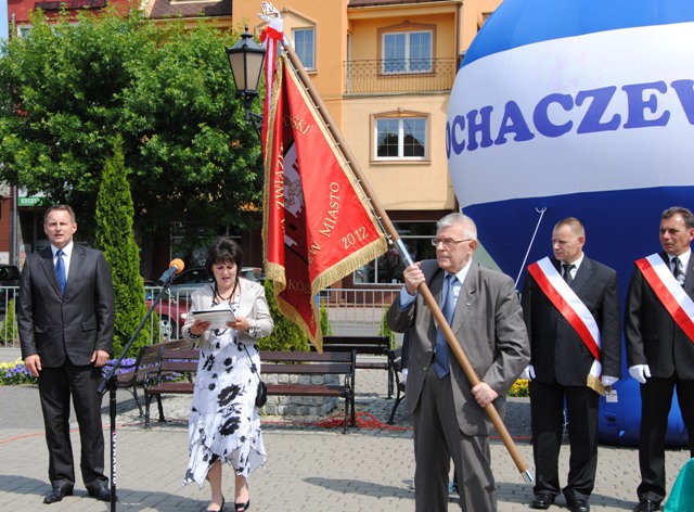 Sztandar na 50-lecie Koła Sochaczew PZW