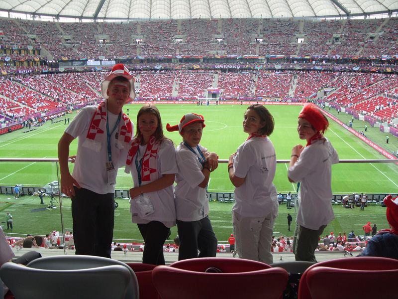 Reprezentacja z Giżyc na meczu Polska - Rosja
