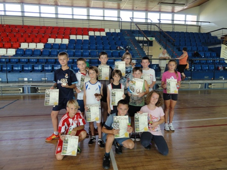 Wyniki wieloboju sprawnościowego w hali sportowej