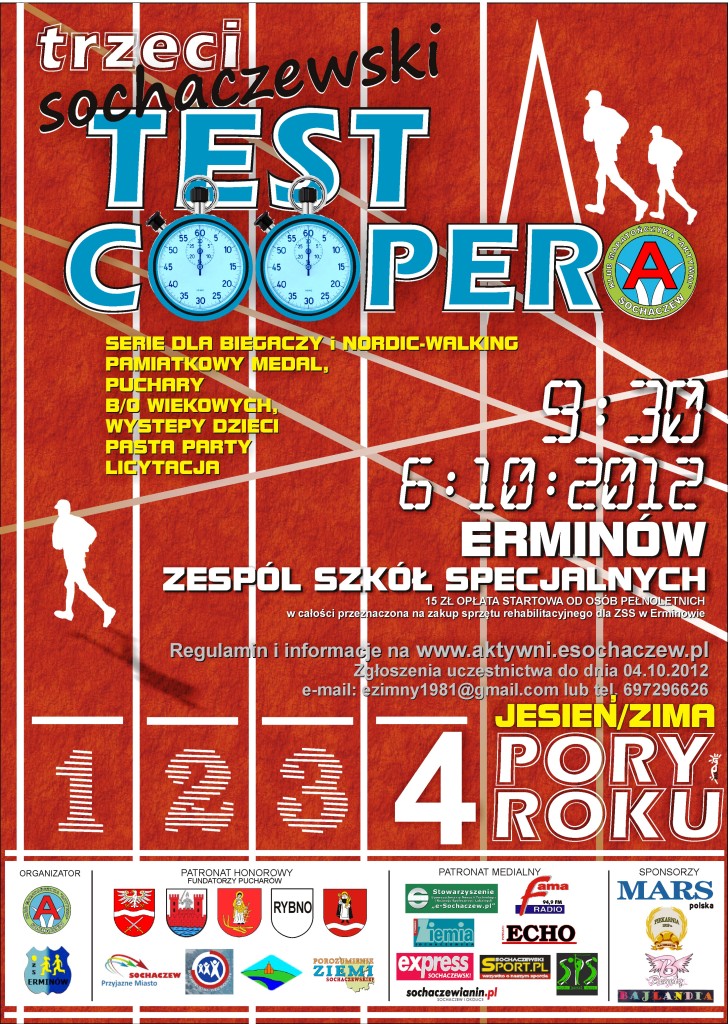 Zapraszamy na Sochaczewski Charytatywny Test Coopera