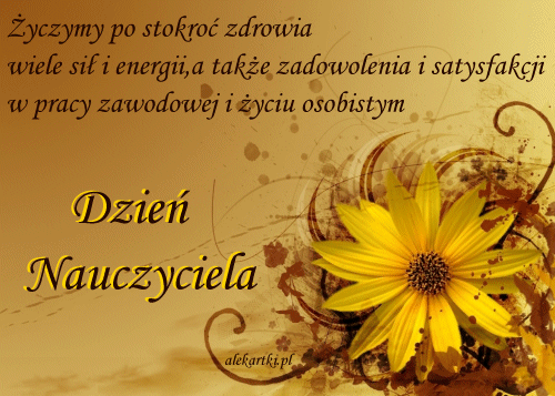 Podziękowania i życzenia dla nauczycieli