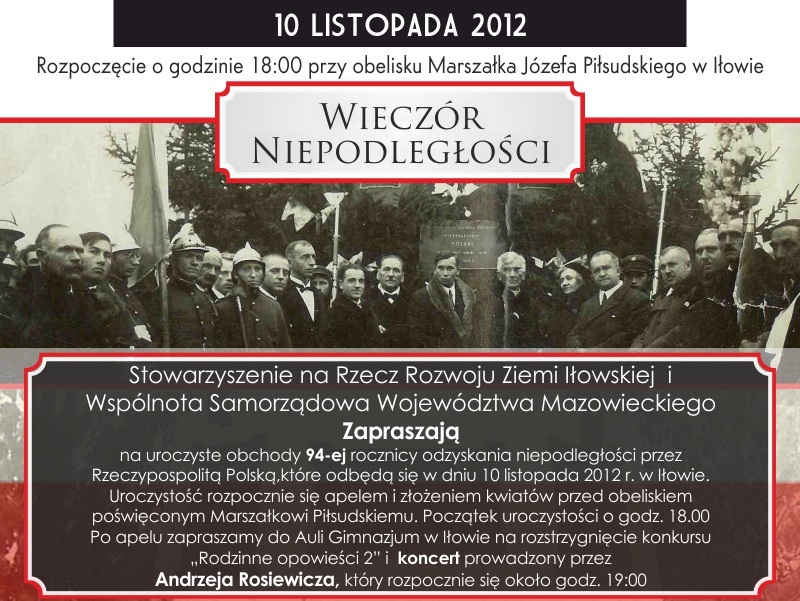 Zaproszenie na Święto Niepodległości