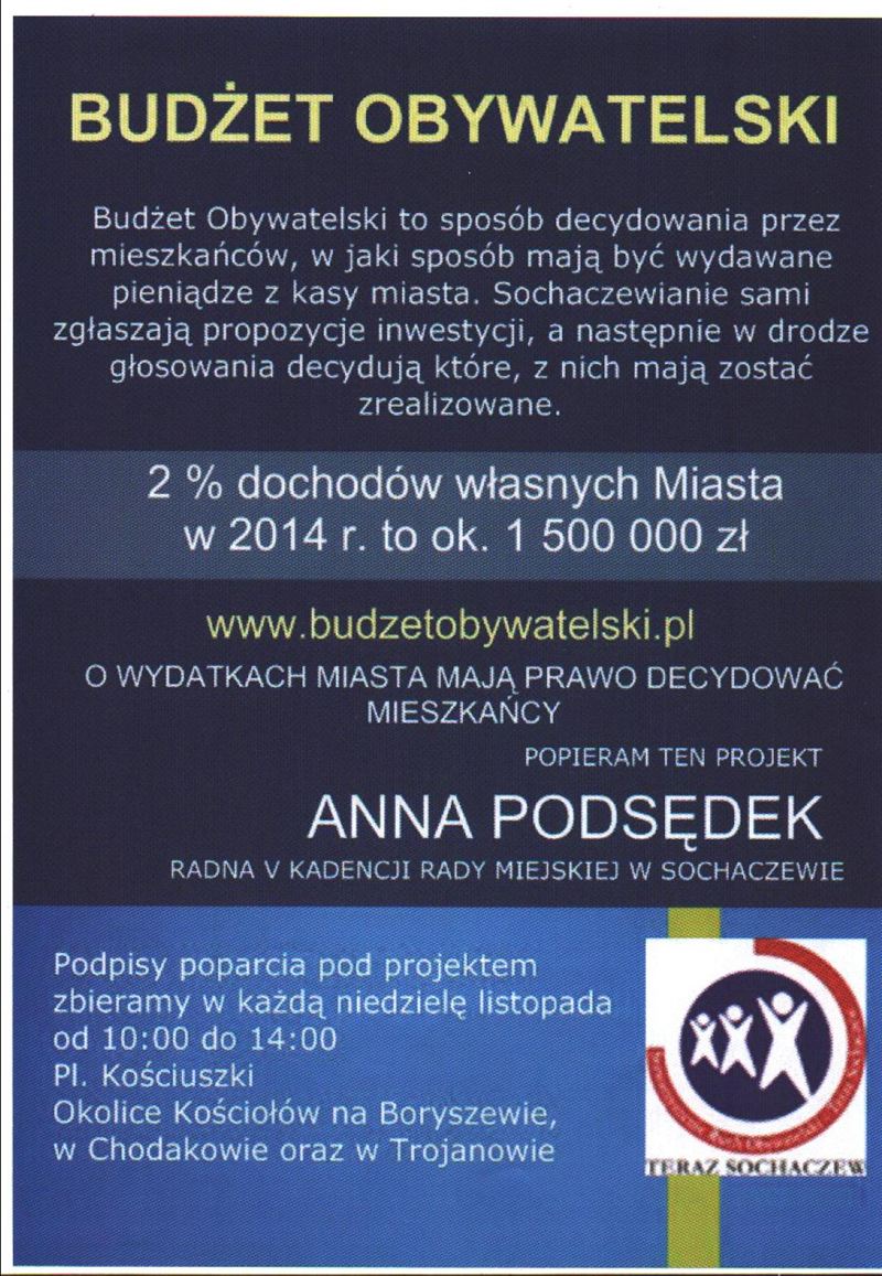 Czy naprawdę chodzi o budżet obywatelski?