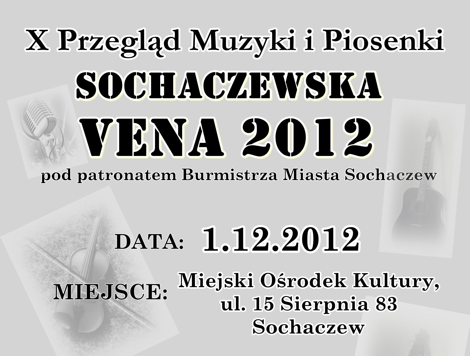 Sochaczewska VENA - zgłoszenia do poniedziałku 26.11.2012