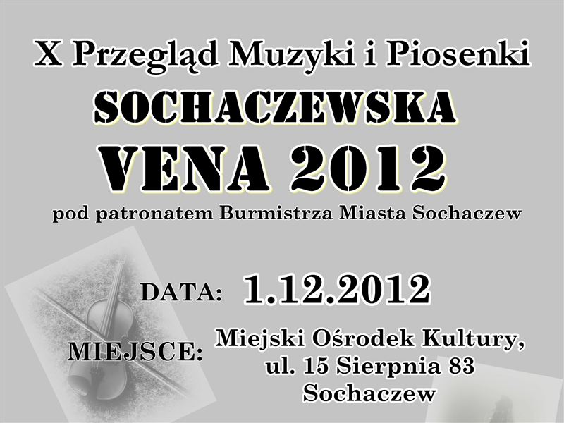 VENA 2012: ostatni dzień na zgłoszenia