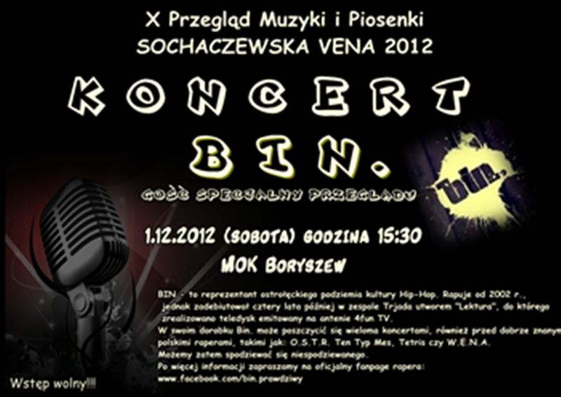 Koncert BIN.- W ramach Sochaczewskiej VENY