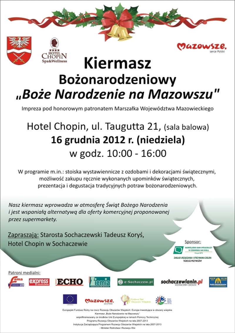Kiermasz Bożonarodzeniowy w Hotelu Chopin