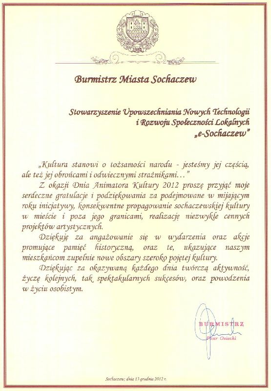 e-Sochaczew.pl animatorem kultury