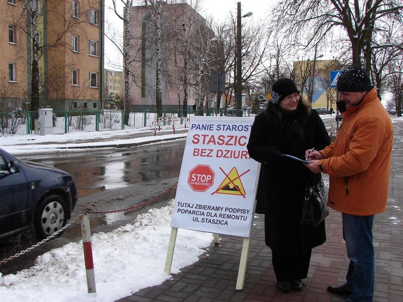 Tysiąc podpisów za remontem ul. Staszica