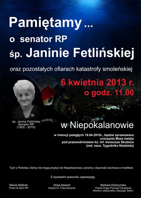 Senator Janina Fetlińska - pamiętamy