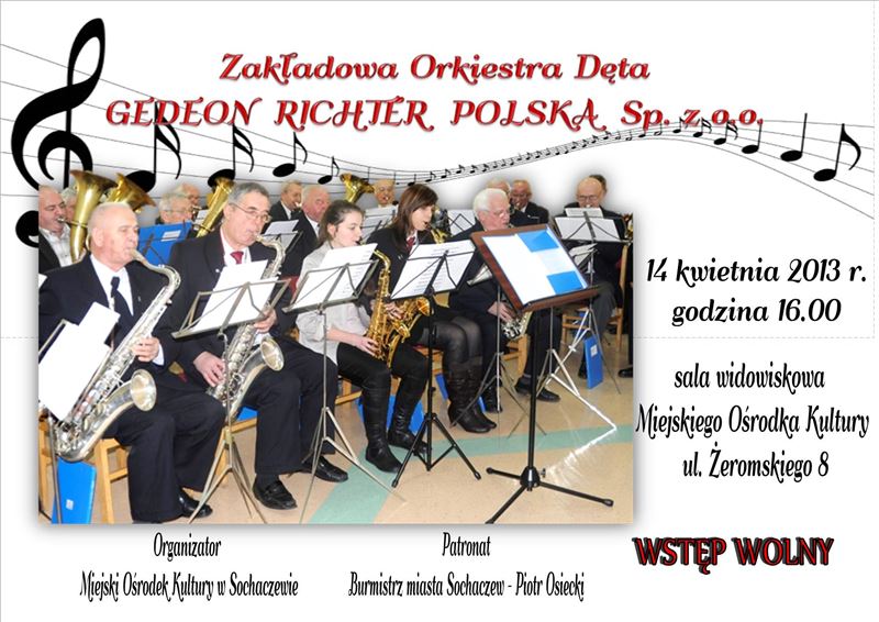Zapraszamy na Koncert Zakładowej Orkiestry Dętej 