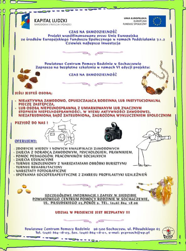 Nowy nabór PCPR „Czas na samodzielność” - 01.04.2013