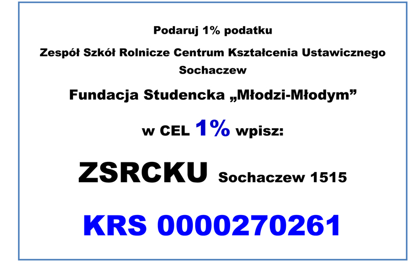 Przekaż 1% podatku dla młodzieży z 
