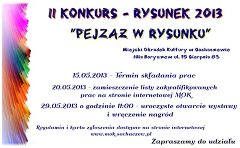 II Konkurs - Rysunek 2013 - 