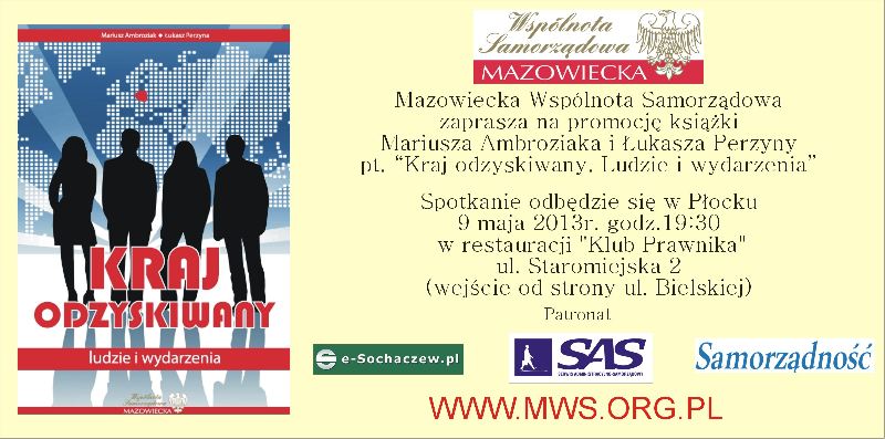 Spotkanie promocyjne książki “Kraj odzyskiwany” w Płocku