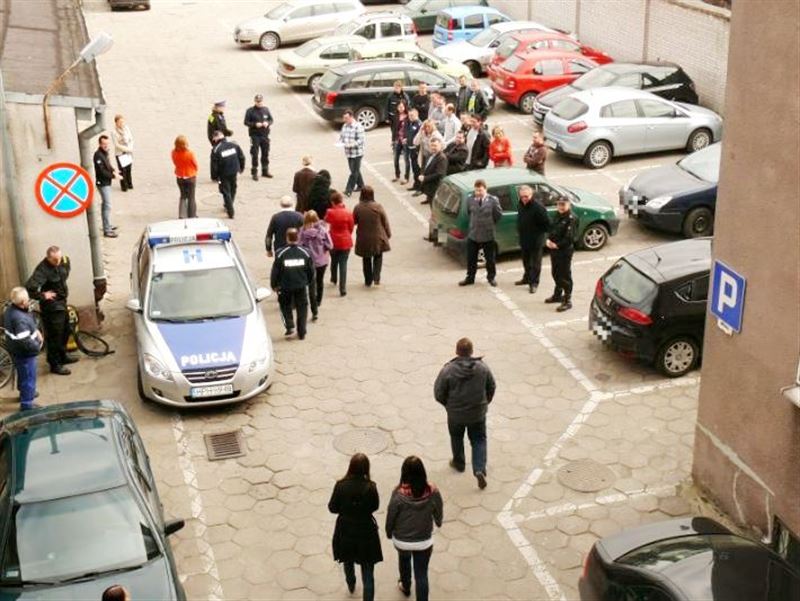 Pożar w komendzie policji