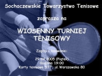 Zaproszenie na Wiosenny Turniej Tenisowy