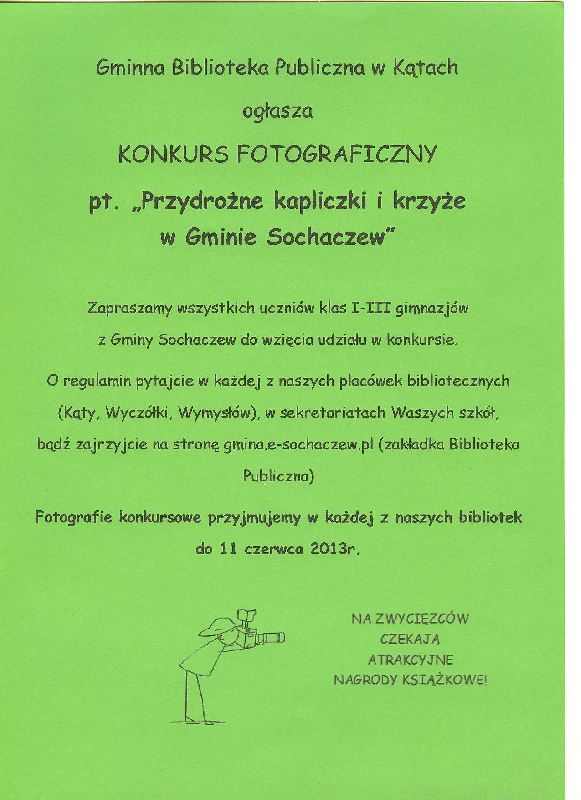 Przydrożne kapliczki i krzyże w Gminie Sochaczew - konkurs