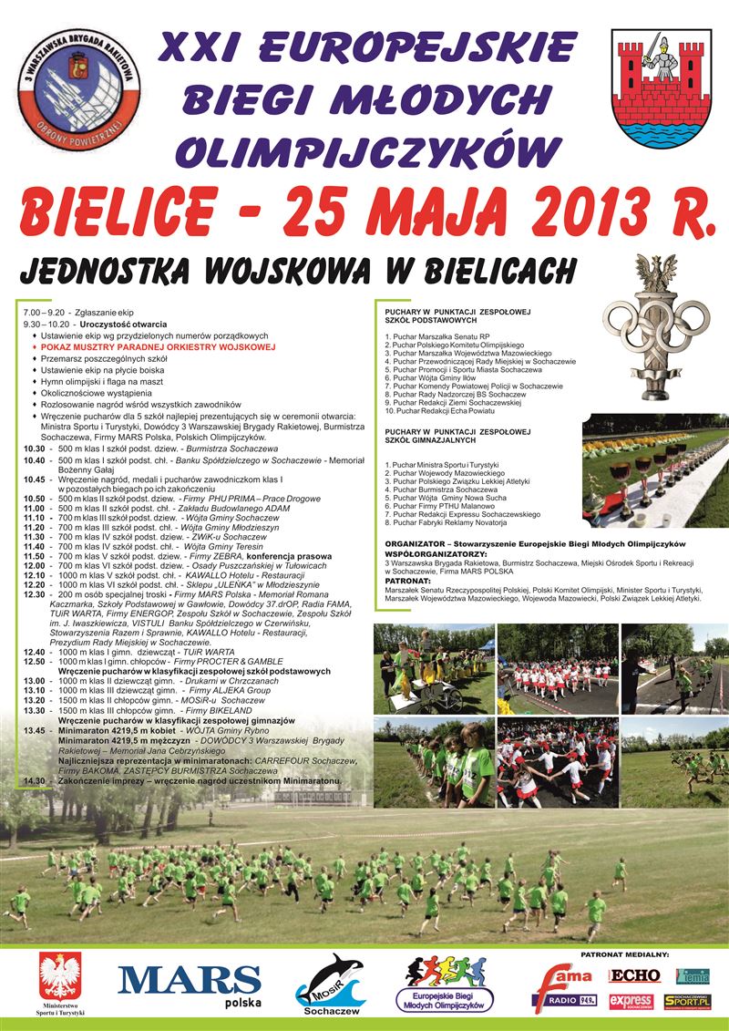 Uczestnicy XXI Europejskich Biegów Młodych Olimpijczyków