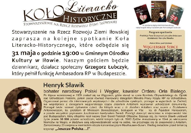 Zaproszenie na spotkanie poświęcone Henrykowi Sławikowi