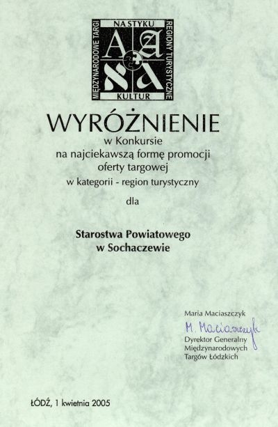 Powiat Sochaczewski wyróżniony
