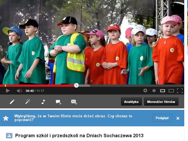 Zobacz swoje dziecko na youtube
