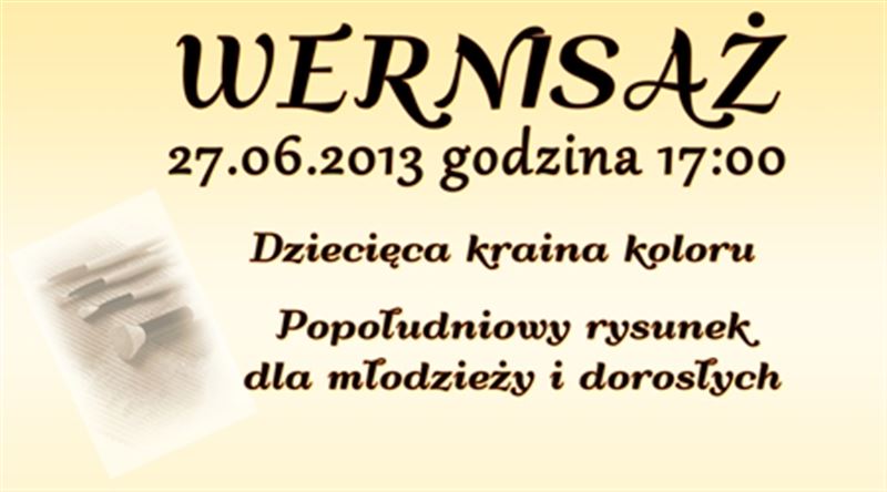 Wernisaż Studio Rysunku i Dziecięcej Krainy Koloru
