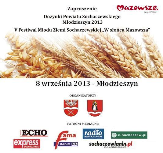 Dożynki powiatowe 8. września w Młodzieszynie
