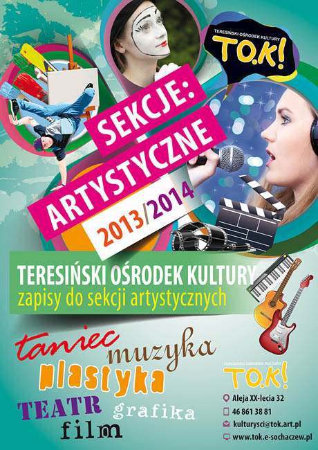 Teresiński Ośrodek Kultury - zapisy do sekcji artystycznych na sezon 2013 / 2014